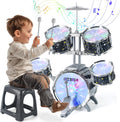 Kids Drum Set for Toddlers 1-3, Upgraded Jazz Drum Set Fun