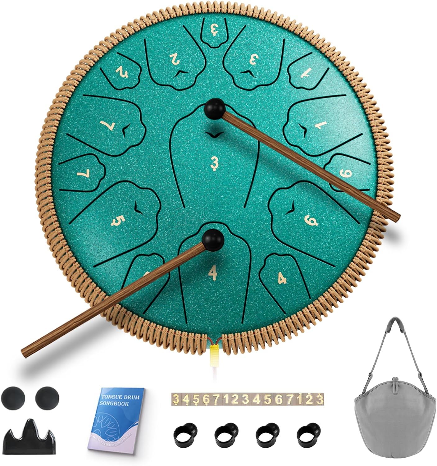 Steel Tongue Drum 13 Inch 15 Notes for Serene Melodies