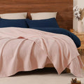 100% Cotton Waffle Muslin Blanket King Size - Lightweight Breathable