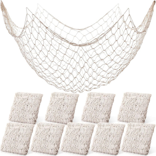 10-Piece 80x40 Fish Net Decor: Nautical Party Supplies