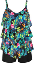 Hanna Nikole Womens Plus Size Two Piece Tankini Swimsuit - Flattering
