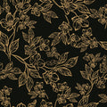 Black and Gold Floral Peel and Stick Wallpaper 17.3in x 32.75ft