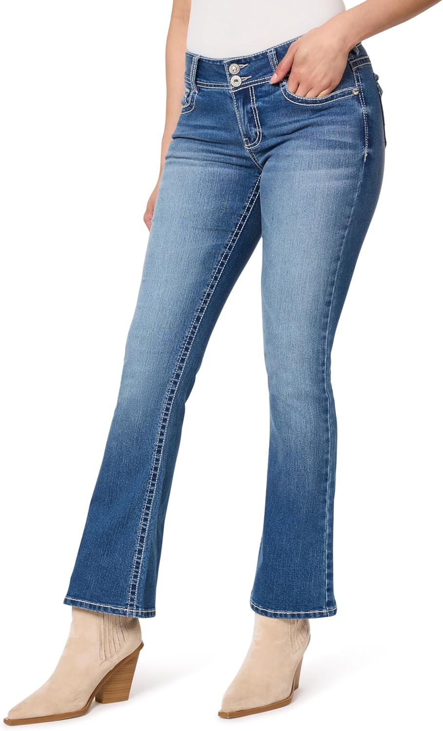 WallFlower Women's Luscious Curvy Bootcut Jeans for Every Body