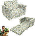 Kids Sofa 2-in-1 Convertible Toddler Sofa to Lounger - Soft Flip Open