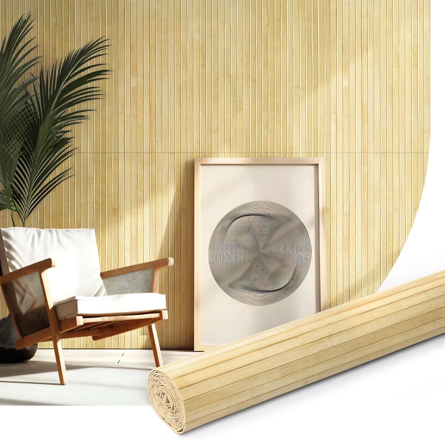 Natural Bamboo Wall Panel for Elegant Interior Decor Projects