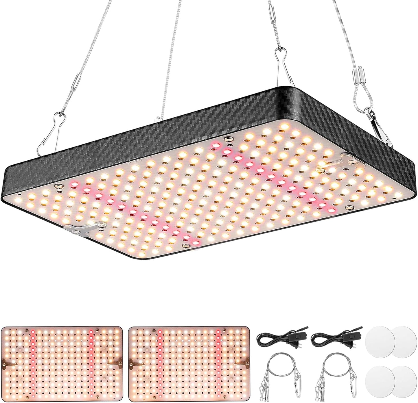 Grow Lights for Indoor Plants - 200W Full Spectrum LED Set