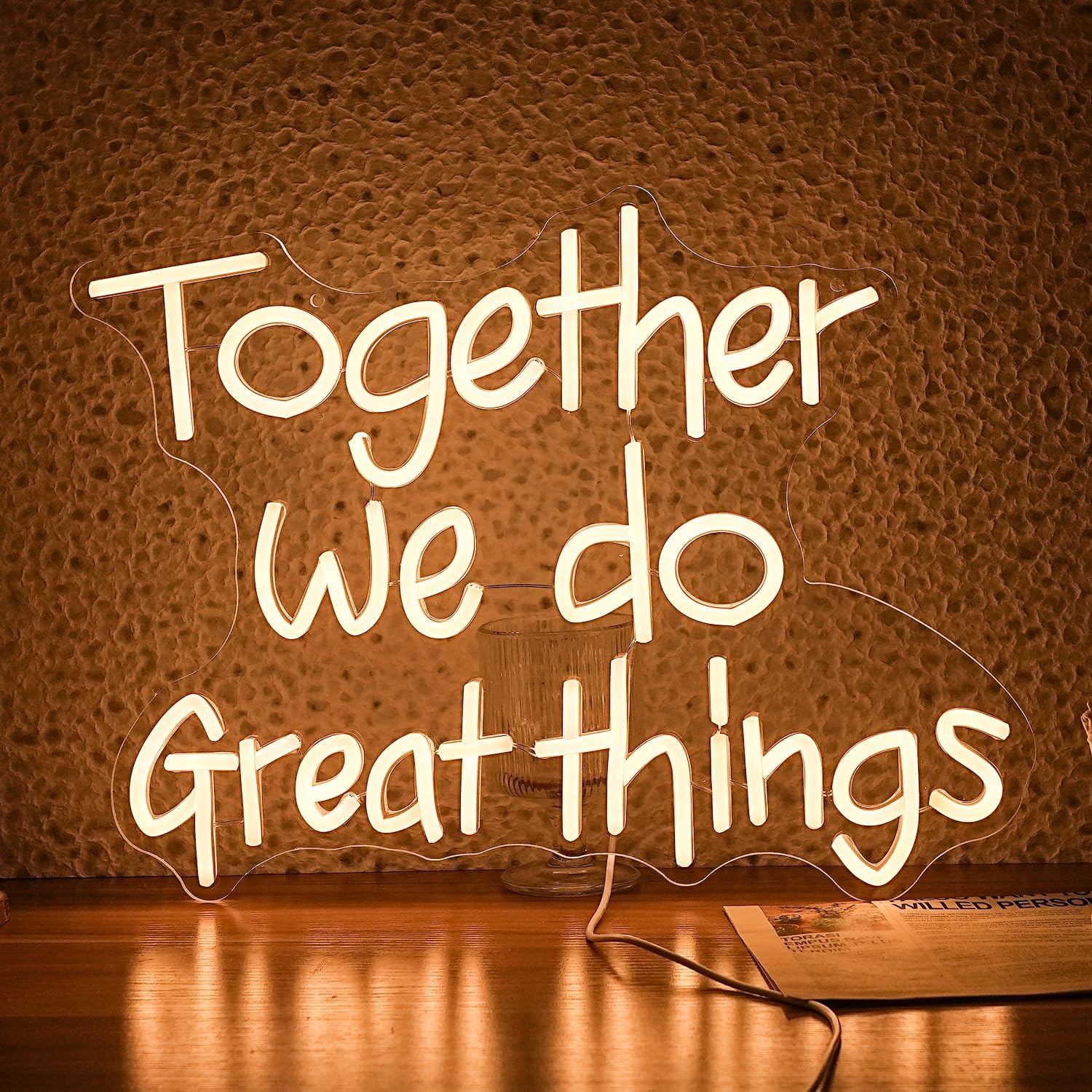 Inspire Greatness Neon Sign: Dimmable Wall Art