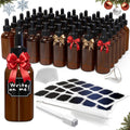 2 oz Amber Glass Dropper Bottles 48 Pack - Durable Leakproof Storage