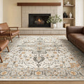 Rugflix 6 x 9 Washable Area Rug for Living Room - Soft Low Pile