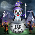 7FT Halloween Inflatable Animated Puppy Dog with Music - Eye-Catching