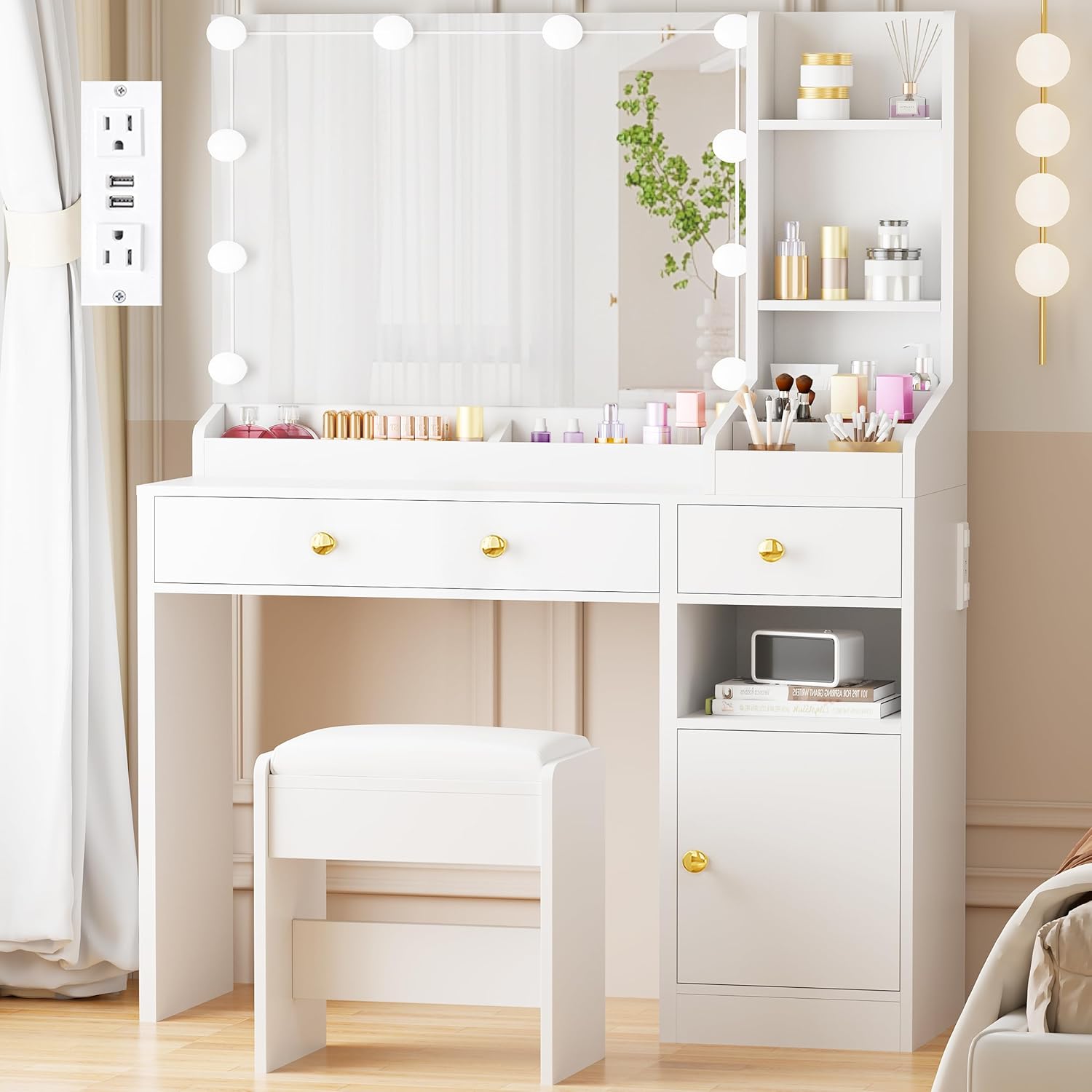 Glow Up with ANWBROAD Vanity Desk