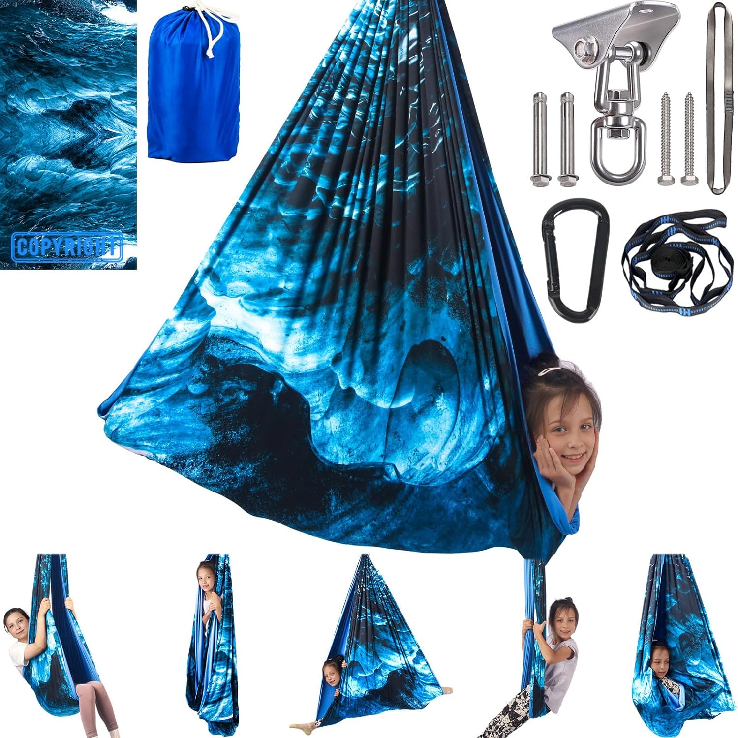 Sensory Swing for Kids Indoor & Outdoor Therapy Cuddle Swing
