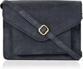 Ozora Handmade Leather Flapover Crossbody Purse for Women - Compact