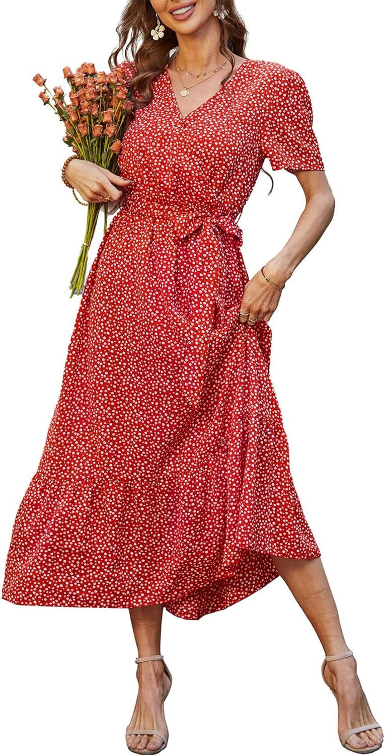 PRETTYGARDEN Women's Summer Floral Boho Maxi Dress for All Occasions