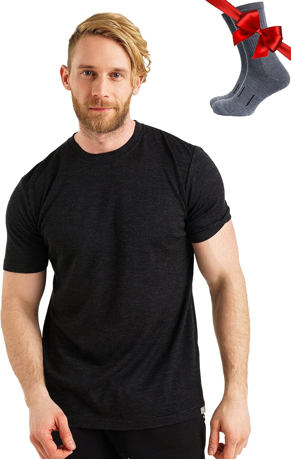 Merino Wool T-Shirt Mens - Comfortable Thermal Shirt & Socks