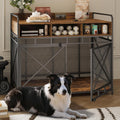 Stylish 48in Heavy Duty Wooden Dog Crate Furniture for Large Breeds