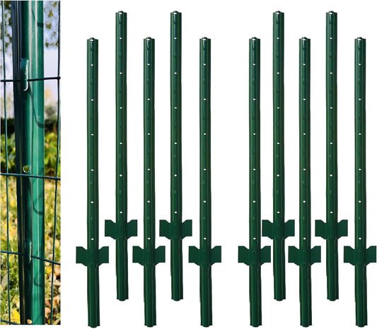 Metal Fence Post Green 4 Feet for Garden Welded Wire Fence