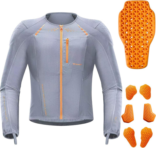 DUHAN Motorcycle Shirt Mesh Jacket with CE Level 2 Armor Gear