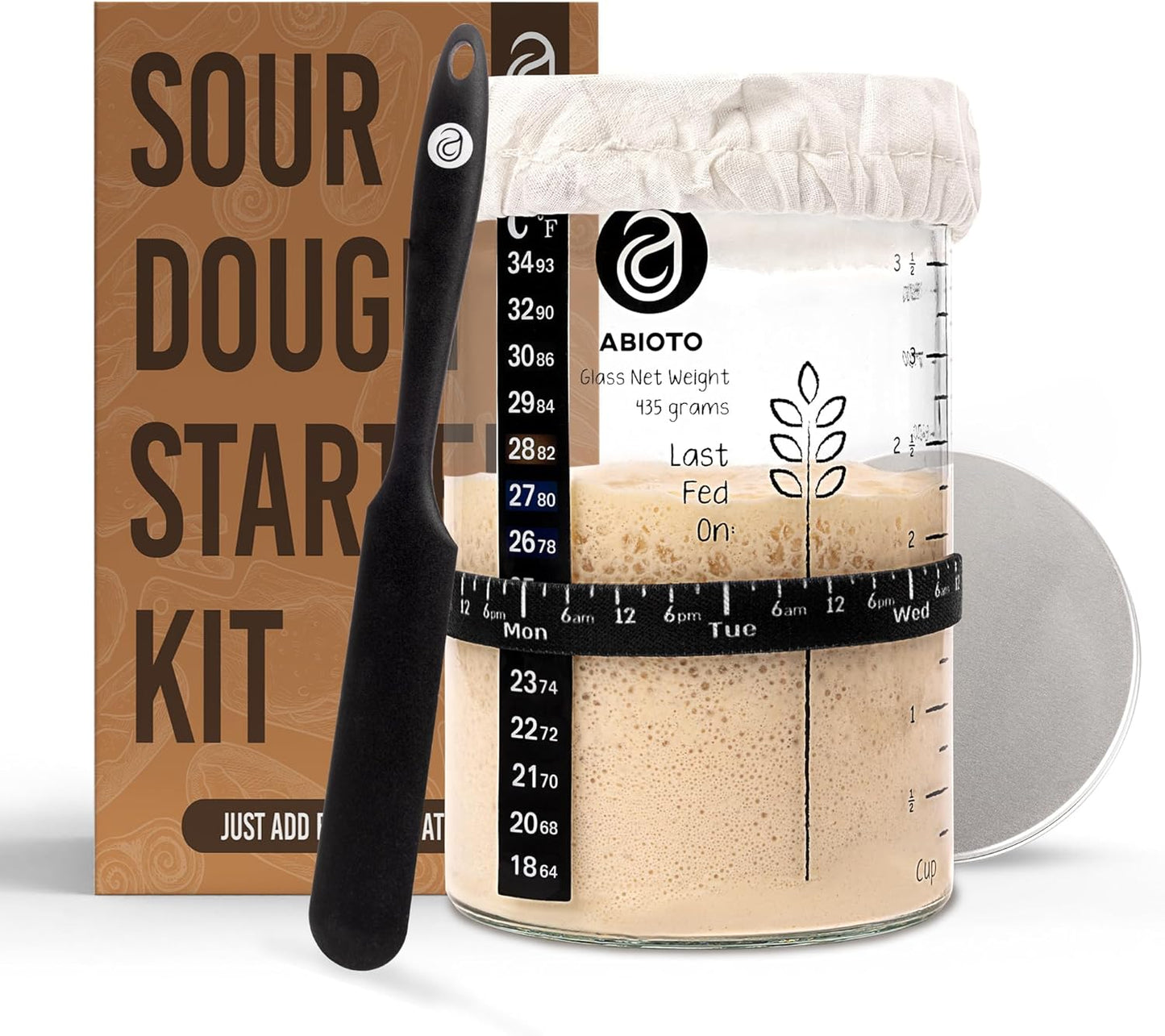 Sourdough Starter Kit with Glass Jar & Extras