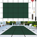 Inground Pool Cover Safety Fits 16x32ft Rectangle Pool - Mesh Winter