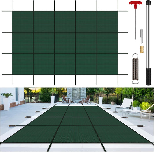 Inground Pool Cover Safety for 18x36ft Rectangle Pools