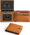 RUNBOX Wallet for Men Slim Rfid Leather 2 ID Window - Large Capacity 3