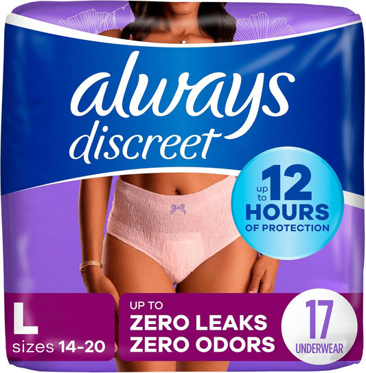 Always Discreet Maximum Protection Underwear for Women