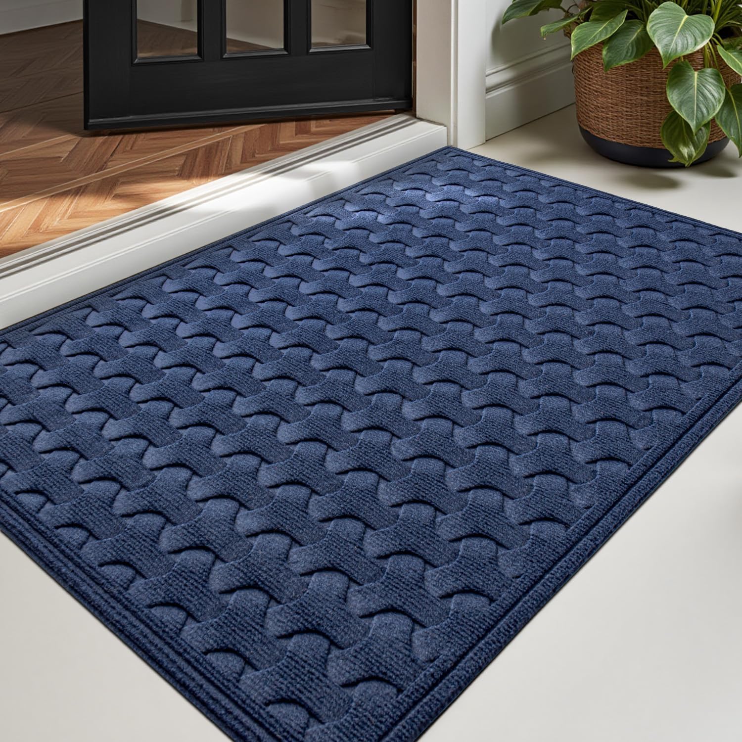 Non Slip Dirt Trapper Entry Mats for Inside Outside Use