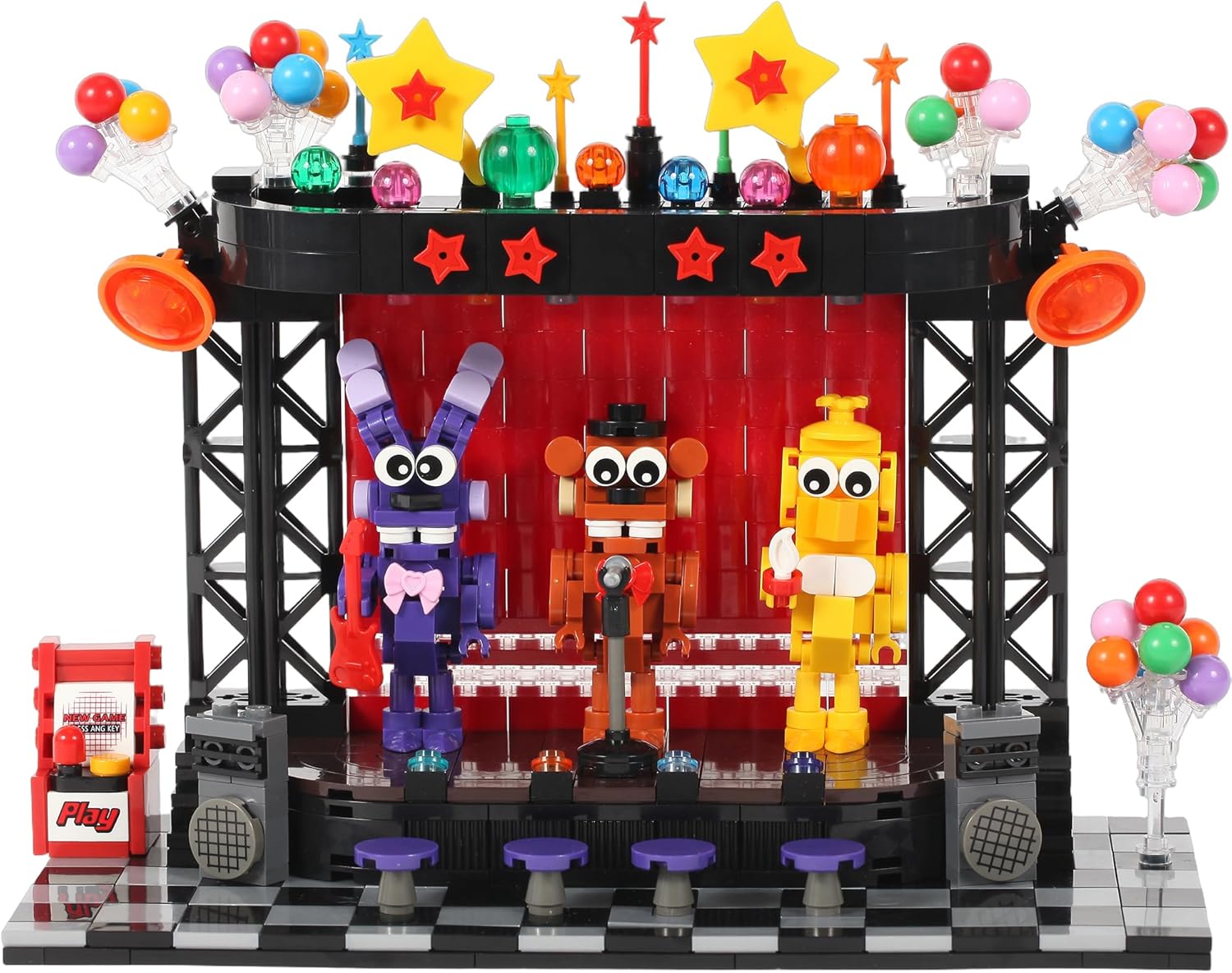 Five Nights Stage Toy Building Set for Horror Game Fans