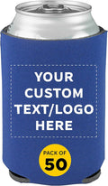 Custom Collapsible Beer Can Coolers 4mm Set of 50 - Personalized Royal