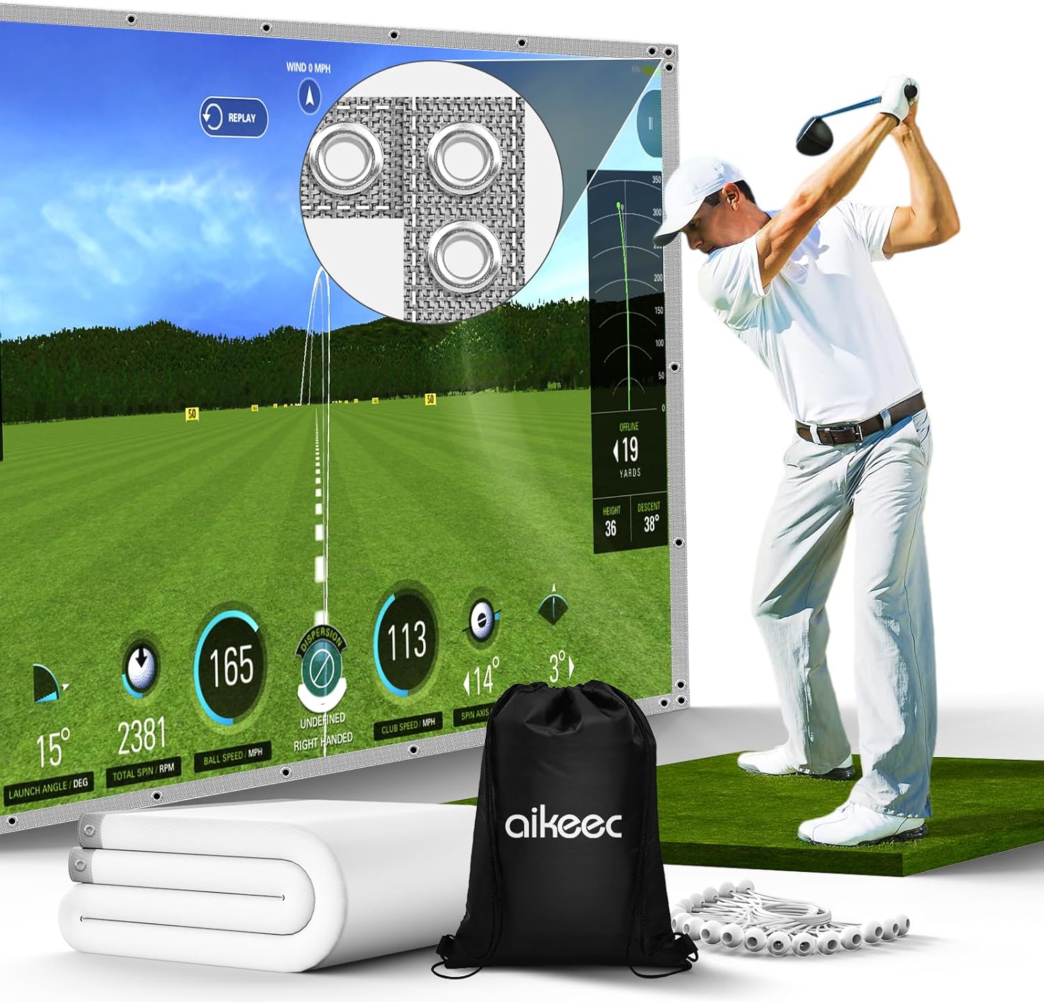Clear Golf Impact Screen - Pro Training at Home