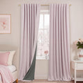Pink Blackout Curtains 2 Panels 84in - Complete Room Darkening