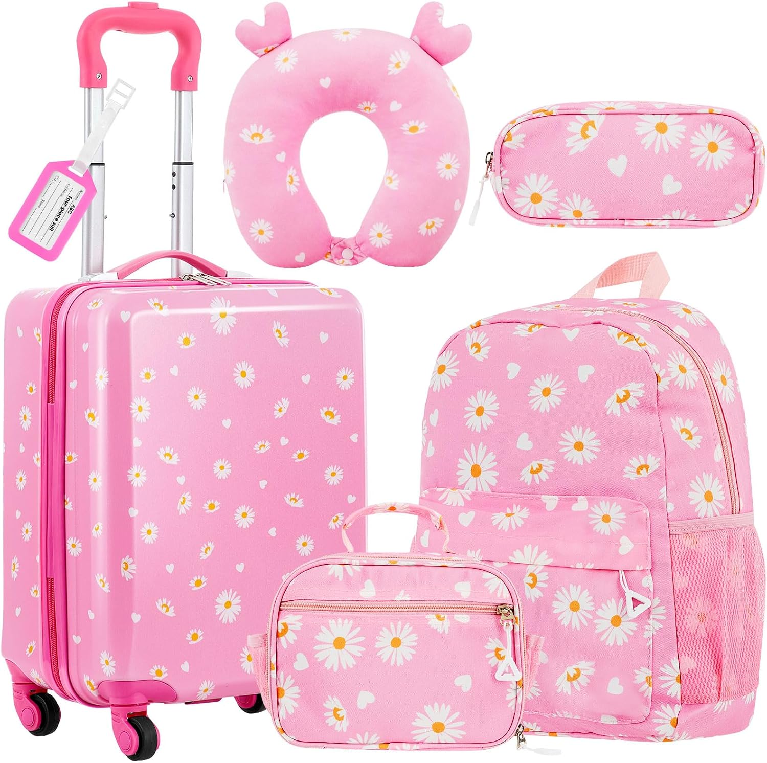 Redbaker Kids Luggage Set 6 Pcs for School Travel Fun