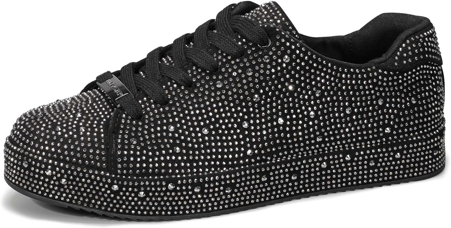 Sparkly Rhinestone Fashion Glitter Sneakers for Women