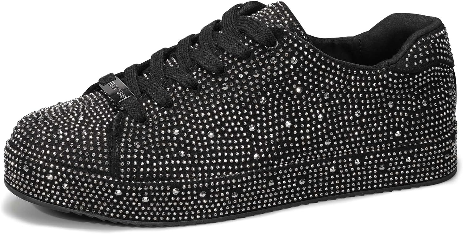 Sparkly Rhinestone Fashion Glitter Sneakers for Women