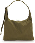 Compact Nylon Shoulder Bag - Quilted Strap, Machine Washable