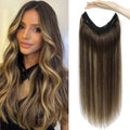 Wire Hair Extensions Halo Real Human Hair Extensions - Invisible Wire