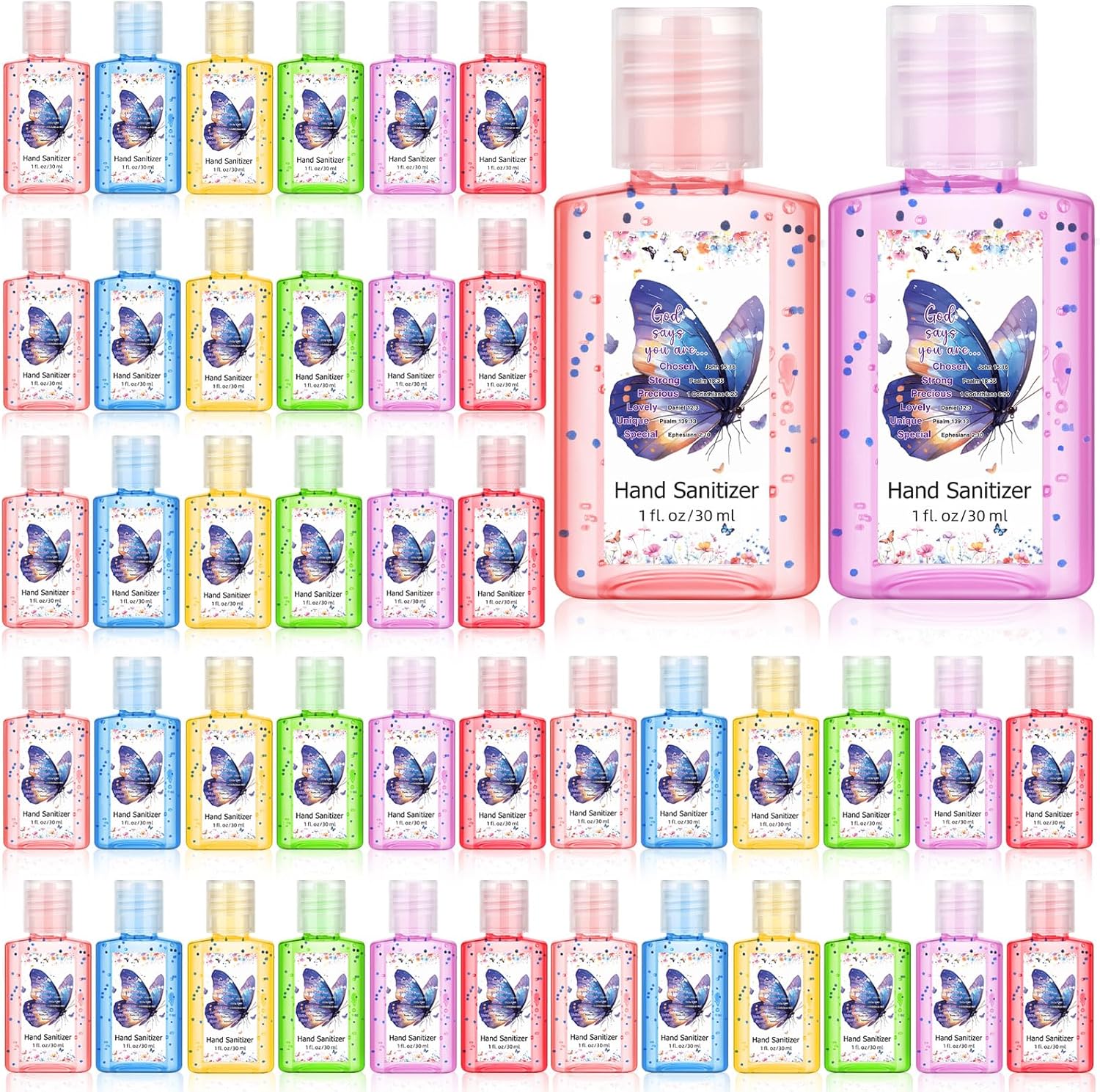 Christian Mini Hand Sanitizer Bulk with Butterfly Pattern Gifts
