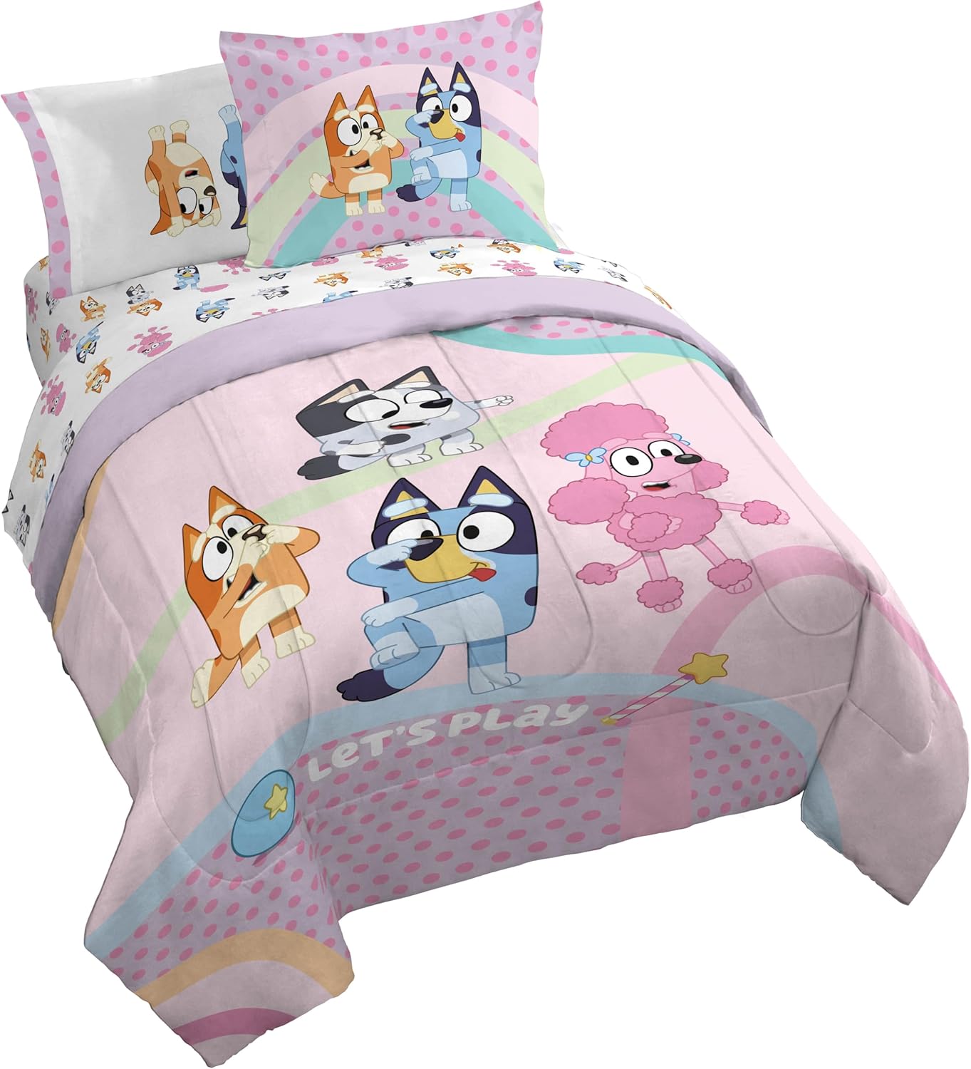 Bluey Kids Comforter Set with Sheets and Pillow Covers - Cozy Decor
