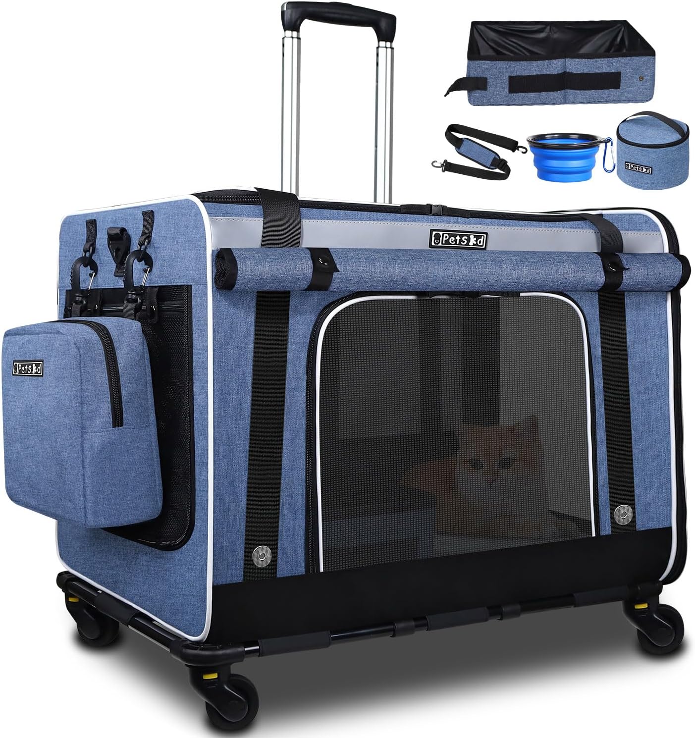 Extra Large Cat Carrier with Wheels for Comfortable Travel