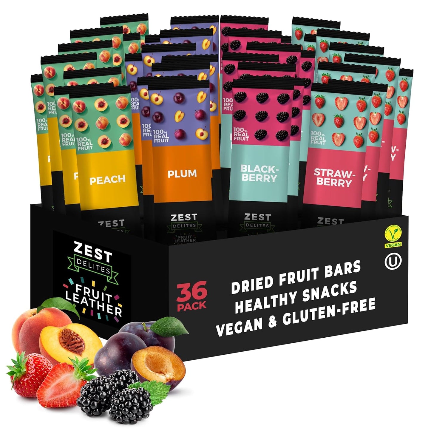 Fruit Snacks by Zest Delites - Healthy Vegan Apple-Based Treats