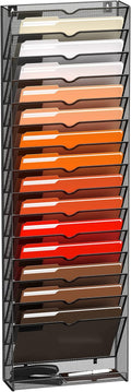 SUPEASY 16-Tier Hanging Wall File Holder Organizer - Space Saving Wall