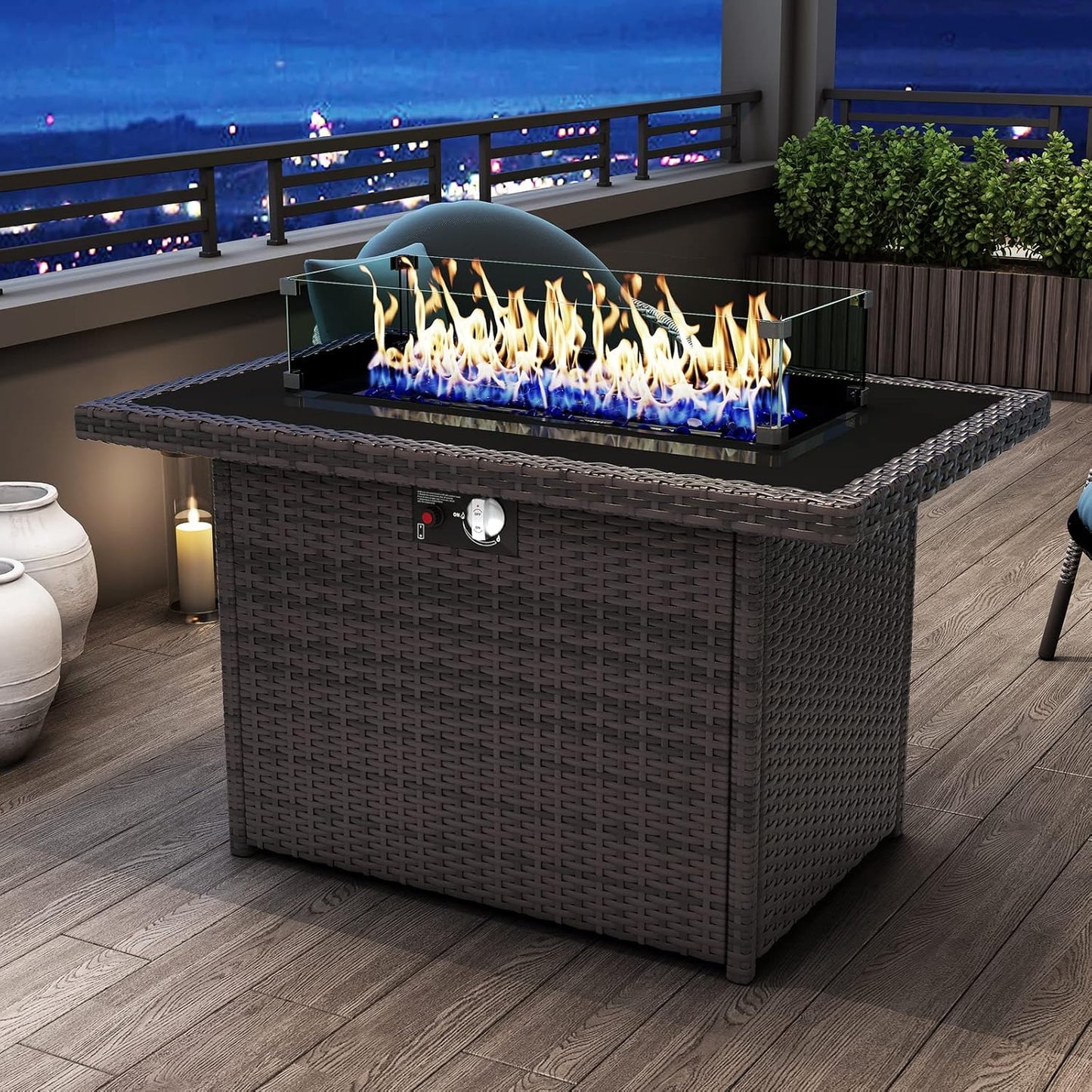 44 Inch Propane Gas Fire Pit Table for Outdoor Gatherings