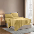 Short Queen Microfiber Sheet Set - Yellow - 4 Piece RV Bedding