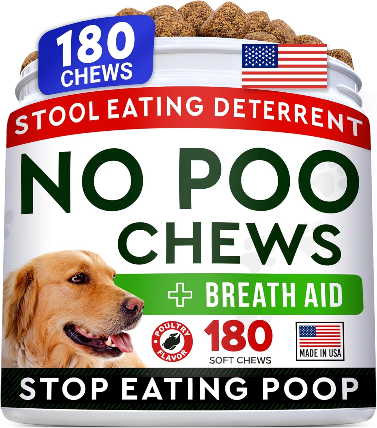 STRELLALAB No Poo Chews for Dogs - Effective Coprophagia Solution