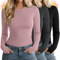 Thermal Shirts for Women 3 Pack - Slim Fitted Warm Layer