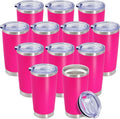 20 oz Tumbler Coffee Travel Tumblers Bulk with Lid - Hot Pink