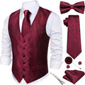 Barry.Wang men's suit vest with matching bowtie for stylish attire