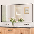 Keonjinn Black Bathroom Mirror for Over Sink, 48 x 24 Inch