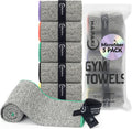 Microfiber Workout Towels for Men & Women (5 Pack) - Quick Dry, Odor